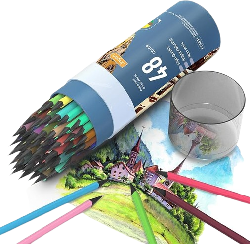 Jnyan 48-Piece Wood-Free Color Pencils.