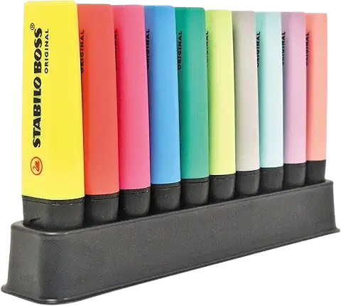 STABILO 10-Piece Highlighter