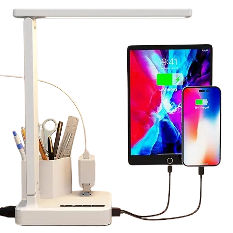 COZOO LED Desk Lamp with 2 USB Charging Ports,Type C Port,1 AC Outlet