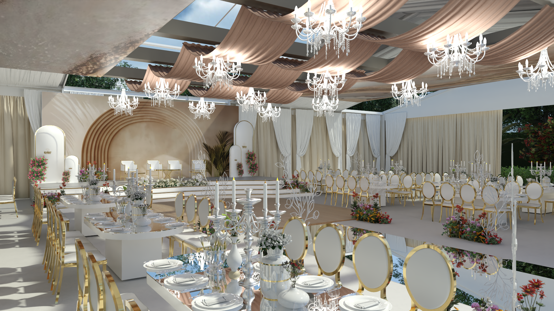 3D BOHEMIAN WEDDING IN SHADES OF BROWN