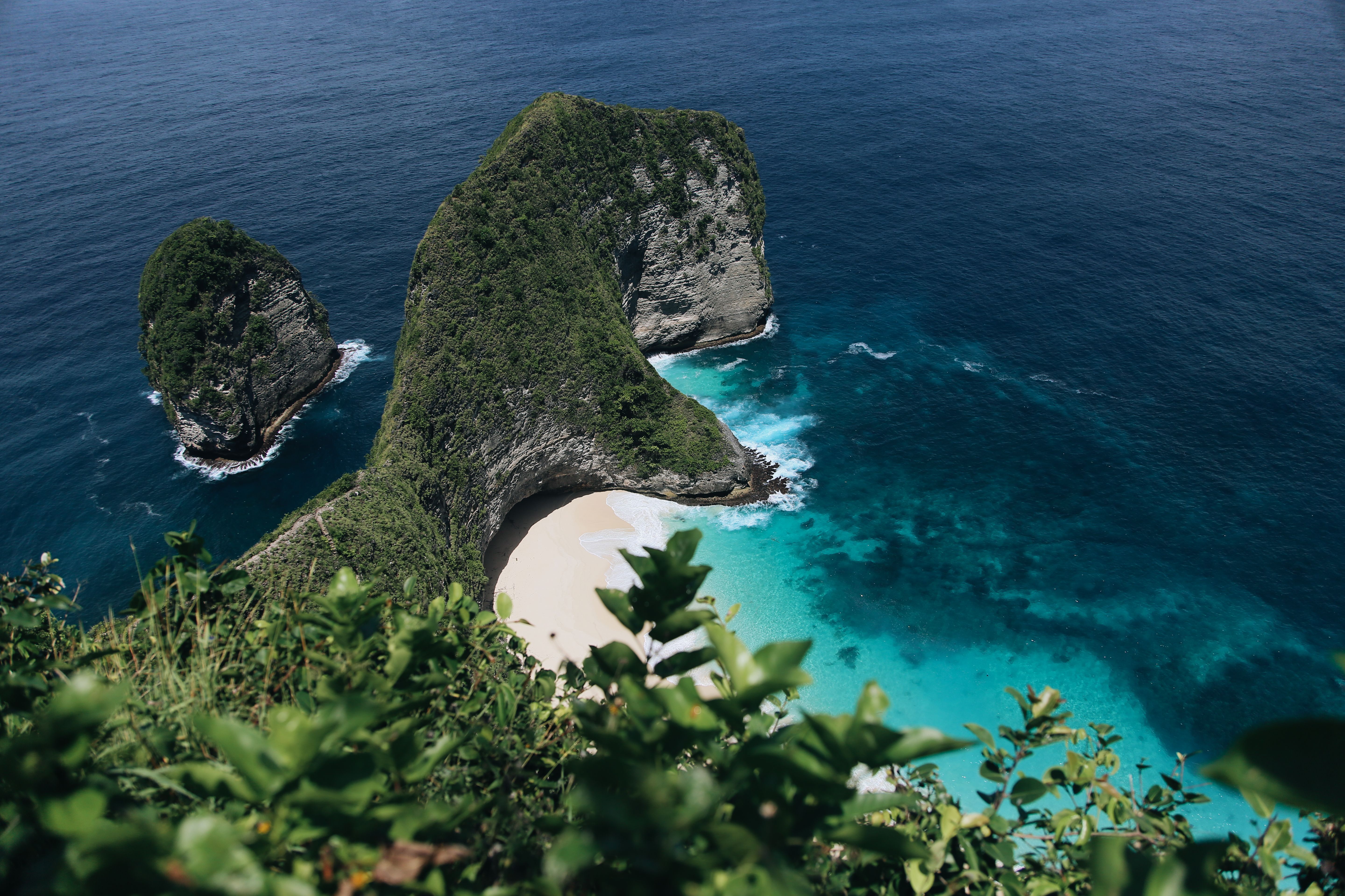 The cliffs and turquoise water of Nusa Penida.
