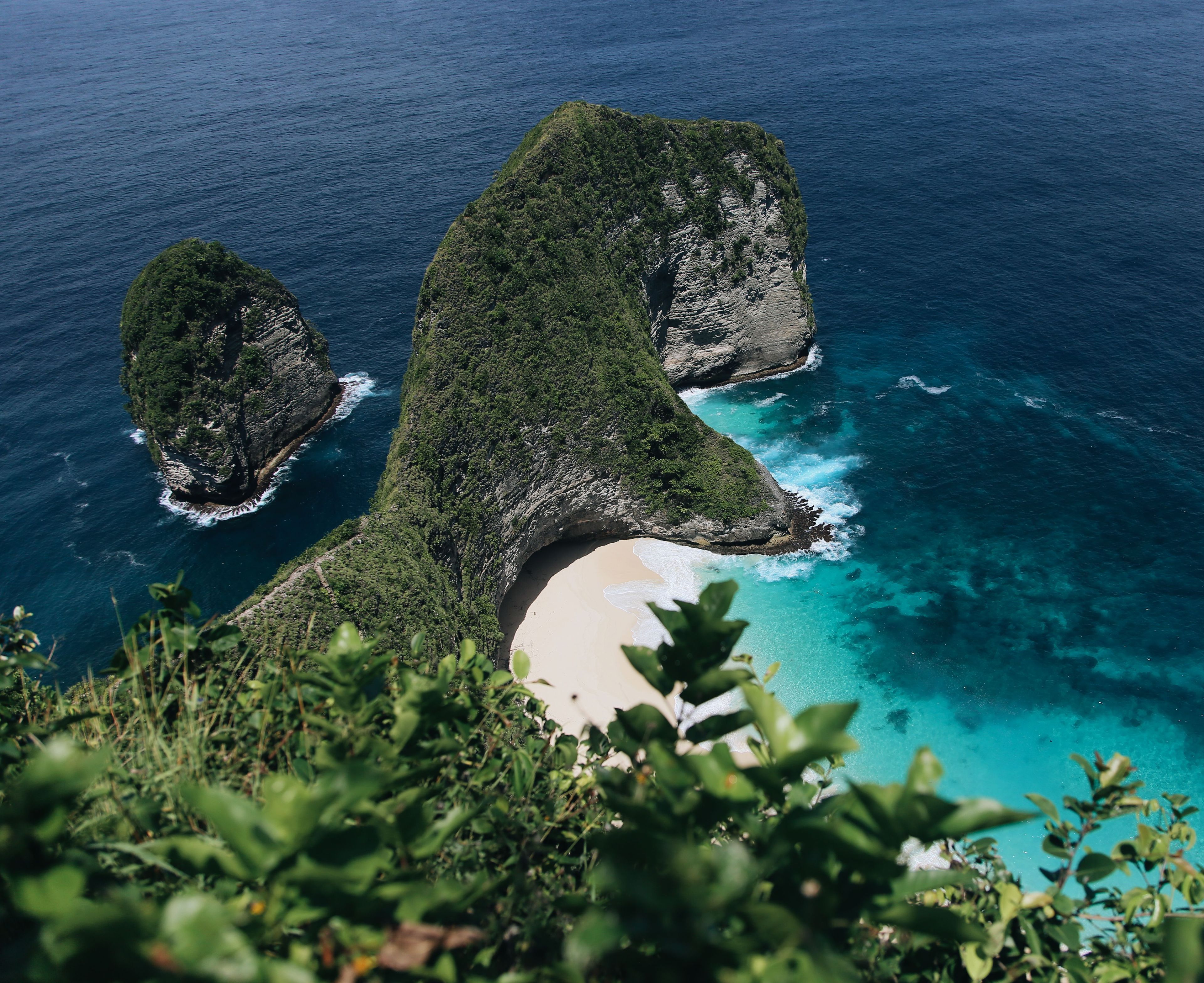 The cliffs and turquoise water of Nusa Penida.