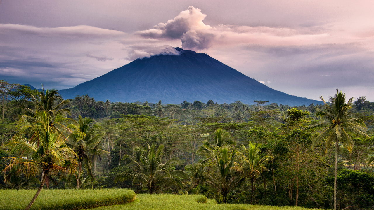 Mount Agung in the eastern part of Bali