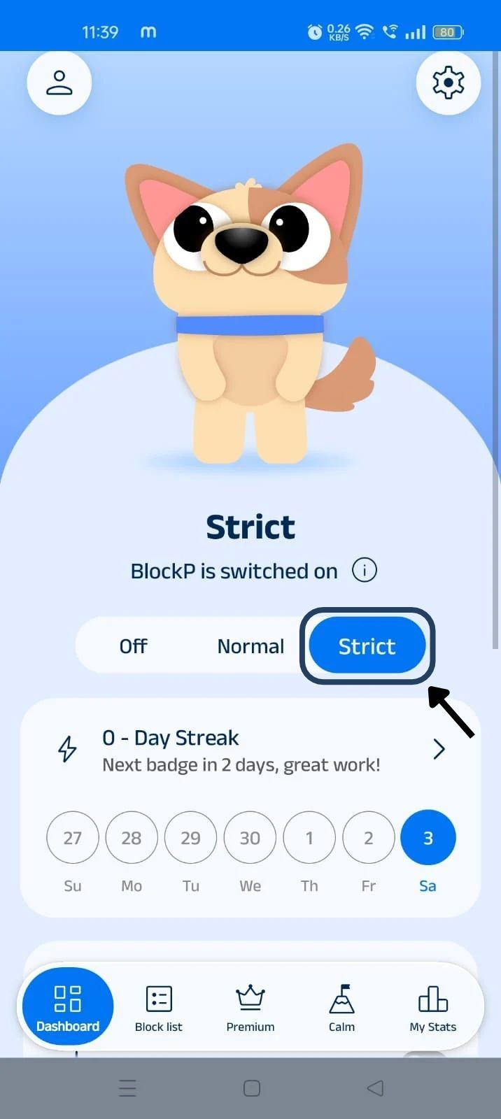 enable strict mode in blockP