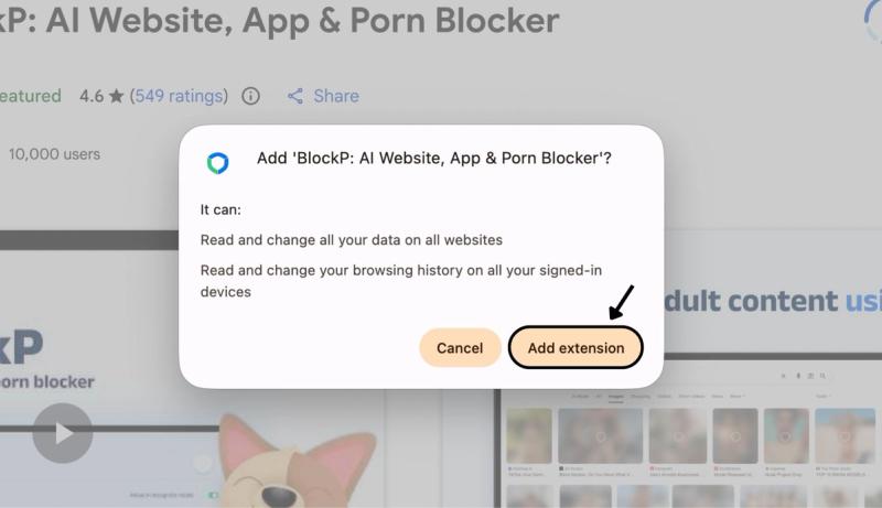 click on add extension