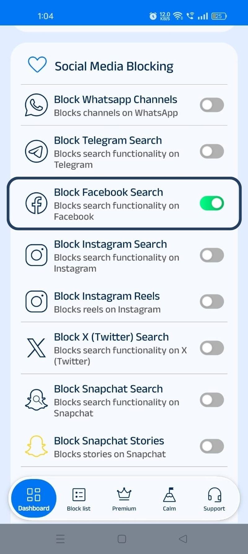 block facebook search