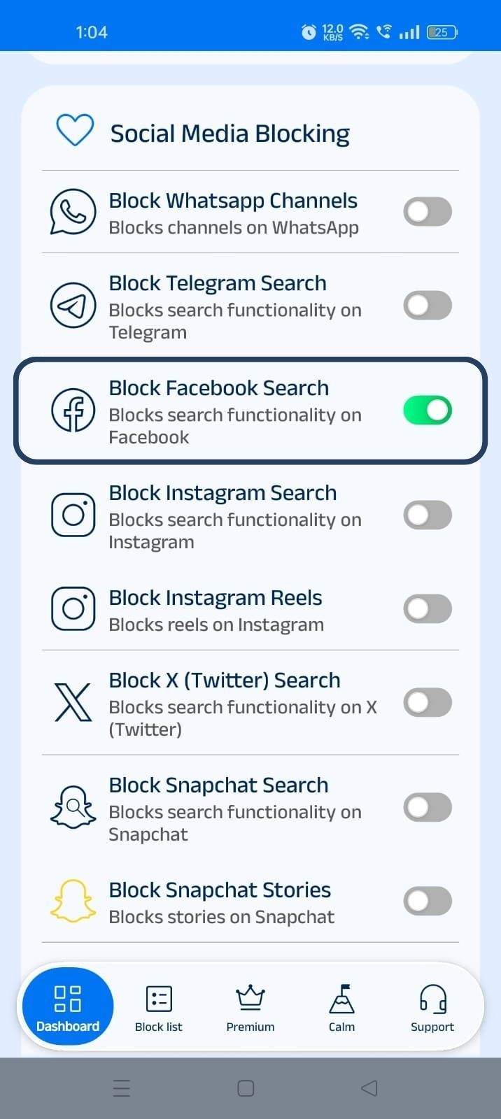 block facebook search