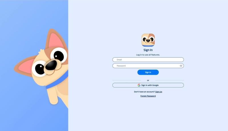 sign up or sign in on blockp extension