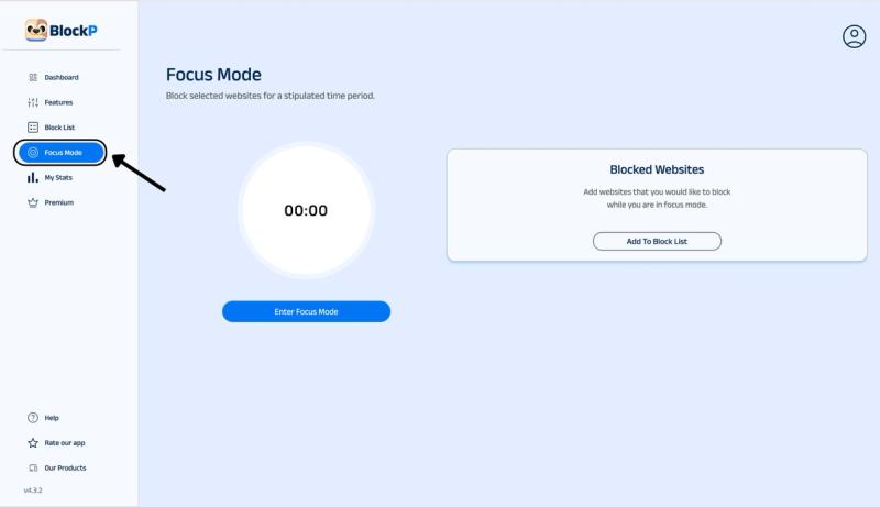 blockp focus mode
