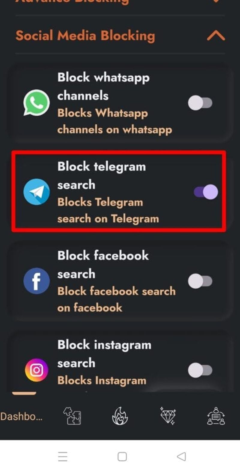 block telegram