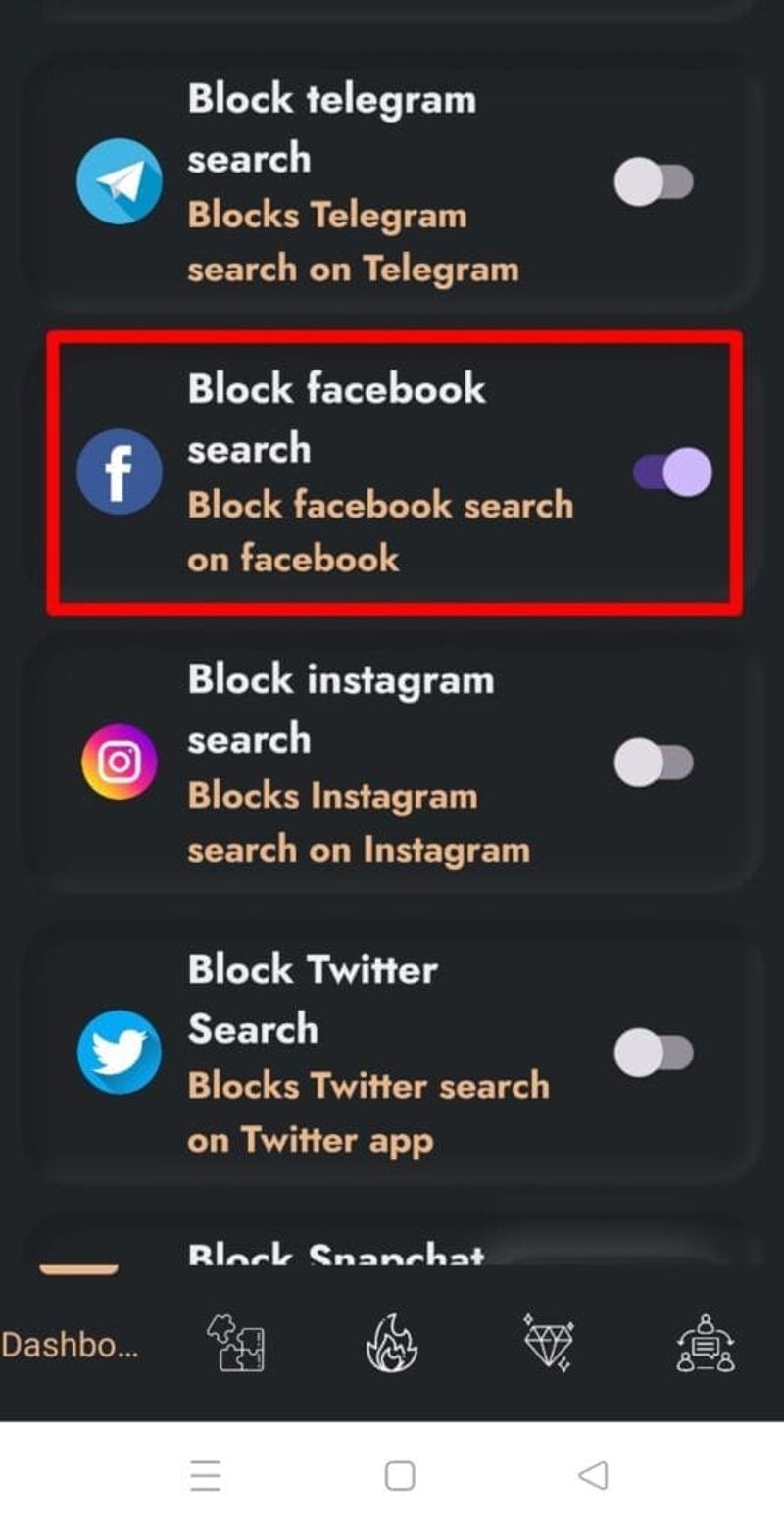 block facebook search