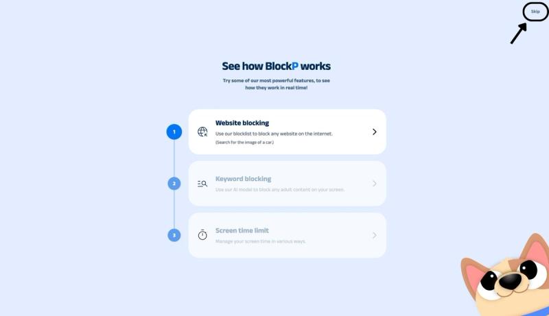 How BlockP Works screen