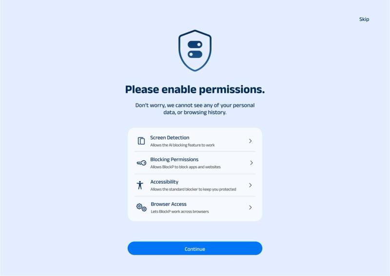enable permission in blockp for mac