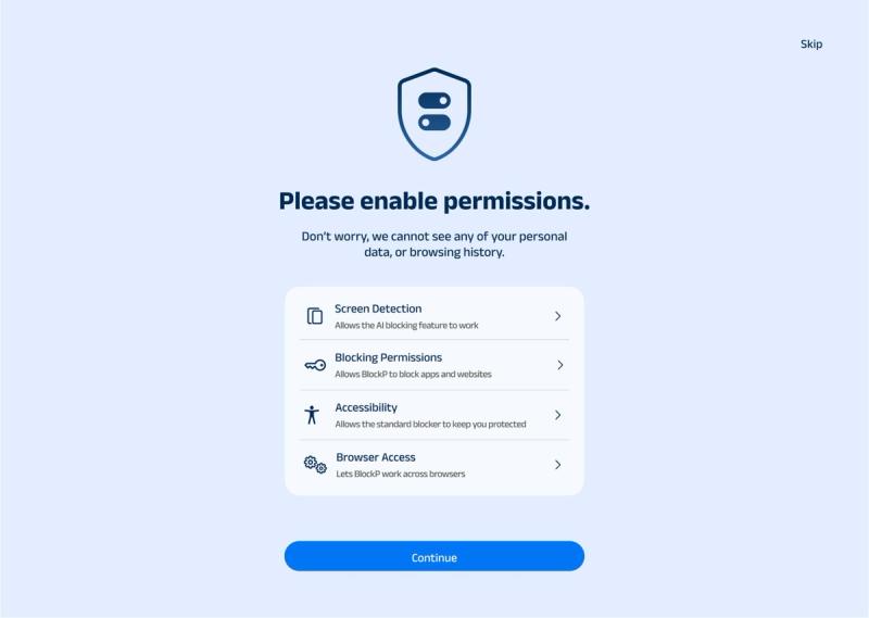 enable permission in blockp for mac