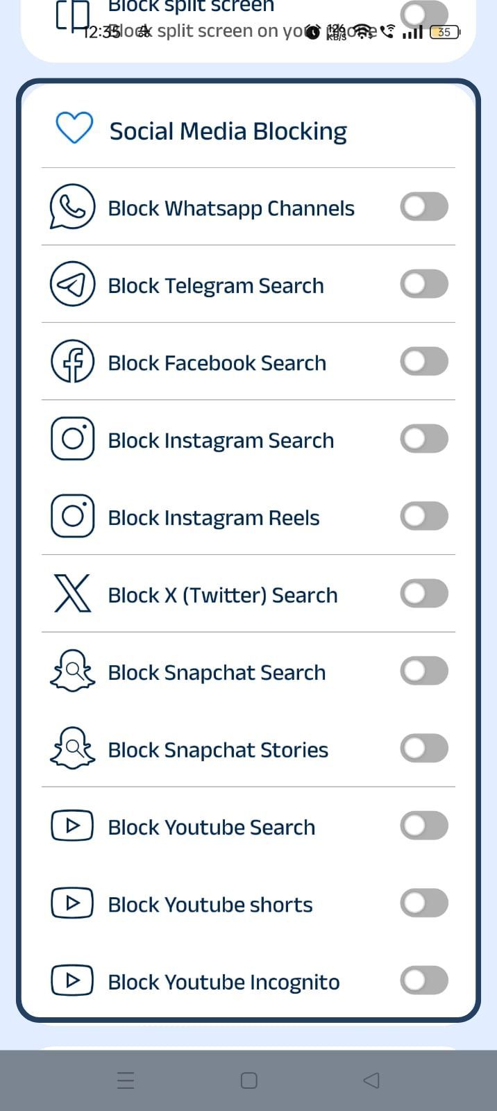 social media blocking