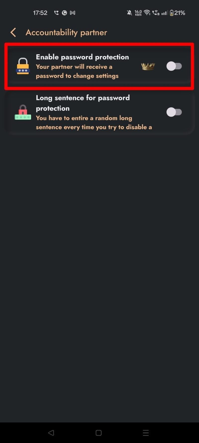 password protection