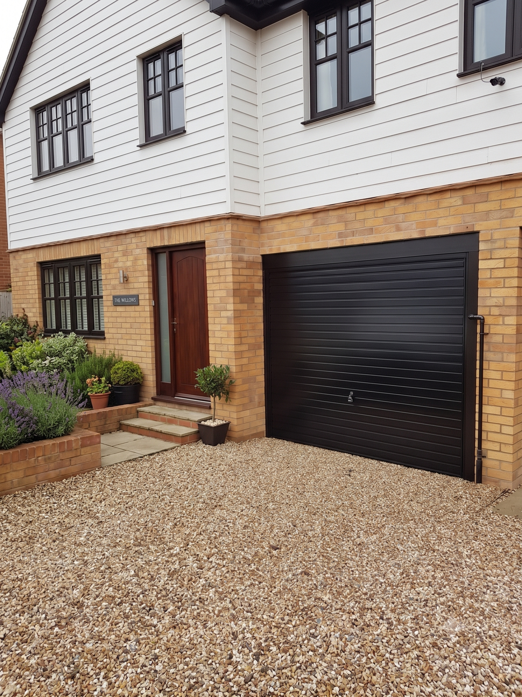 Modern garage door installed on a home in Epping