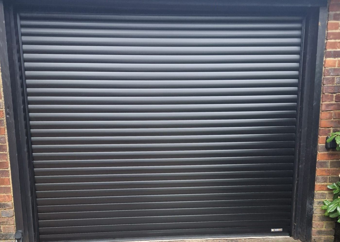 Anthracite grey insulated roller garage door