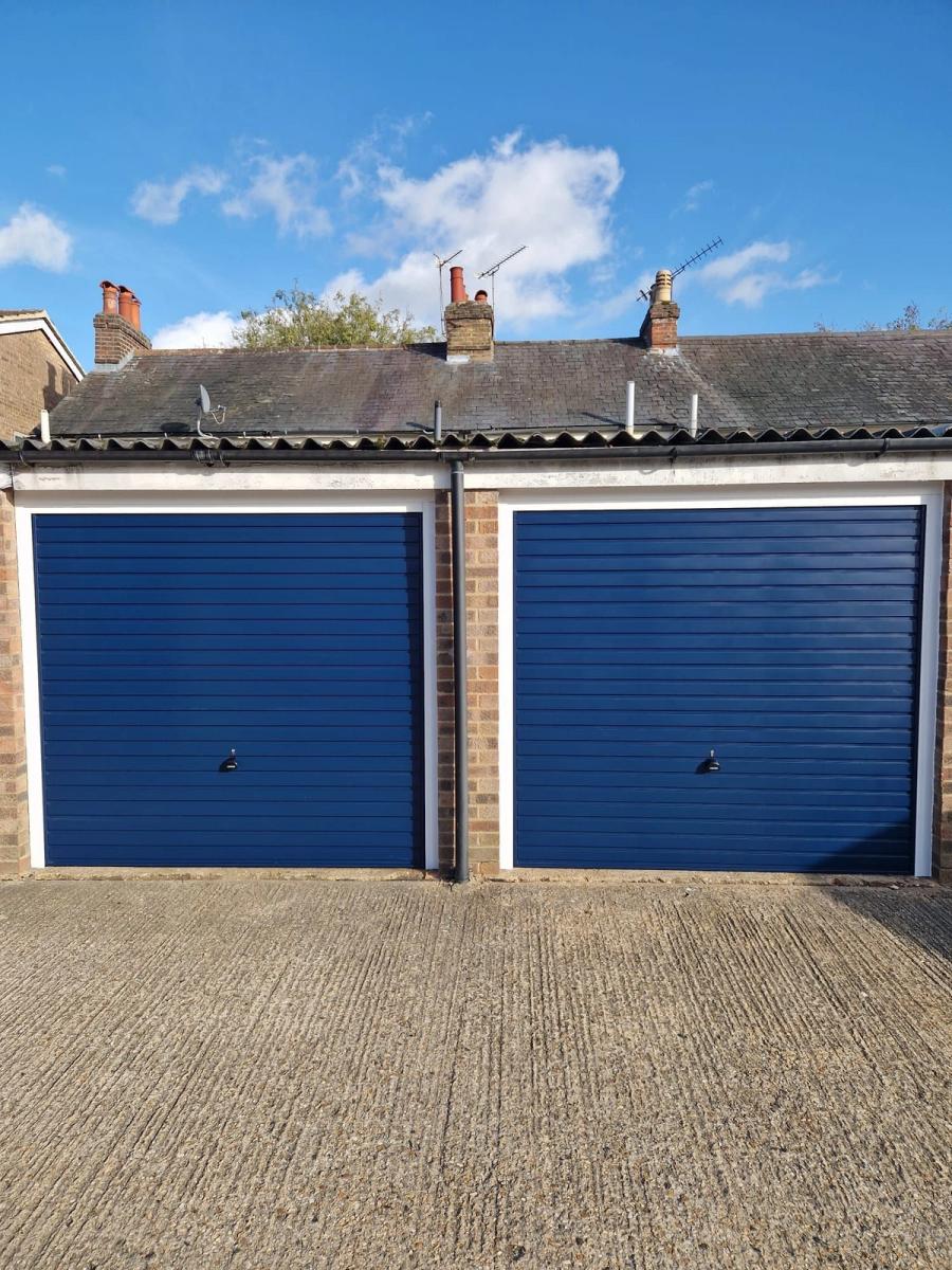 Blue up & over garage doors