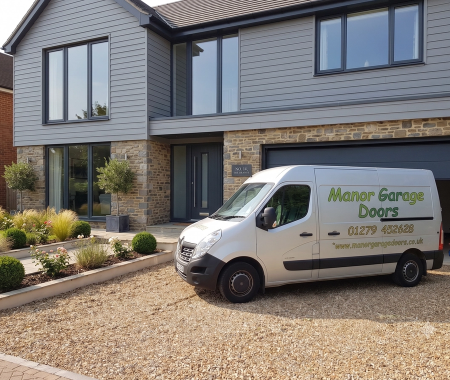 Manor Garage Doors Van at an installation