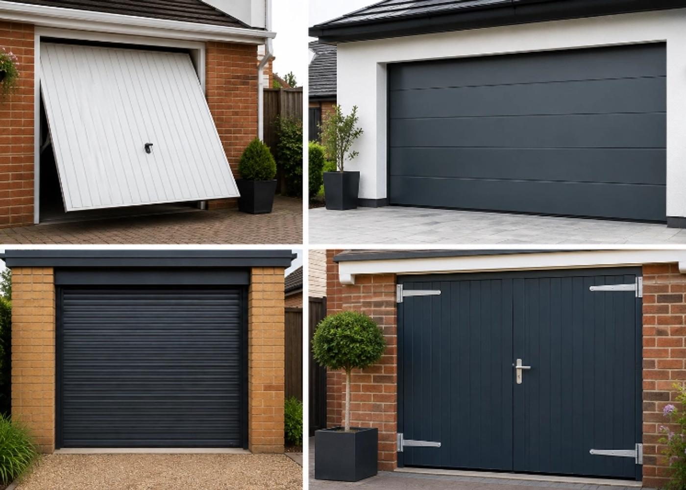 Modern garage door fitted by Manor Garage Doors