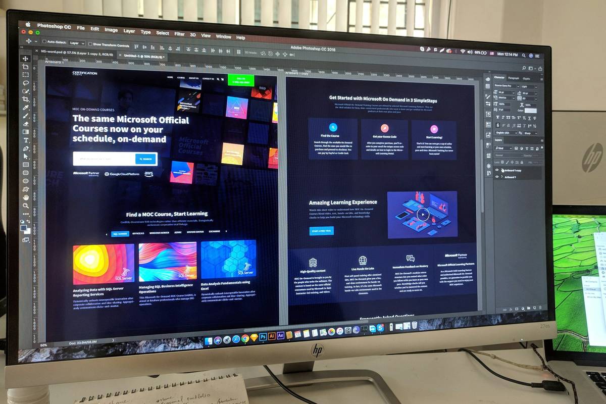 grey flat screen computer monitor