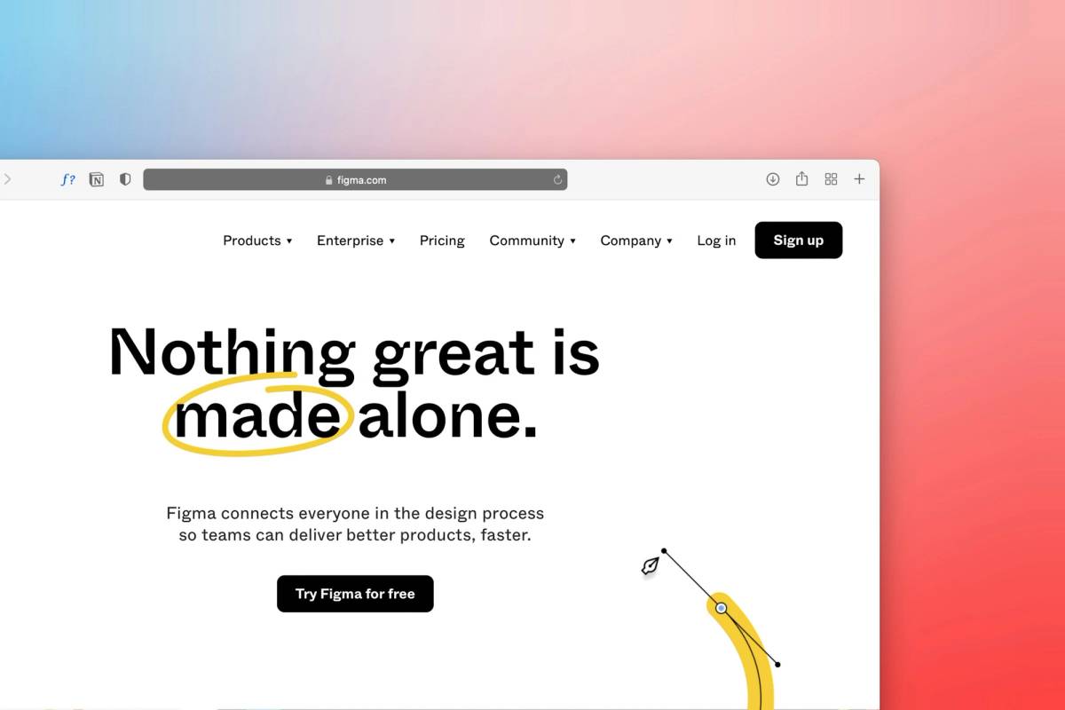a computer screen with the words nothing great is made alone