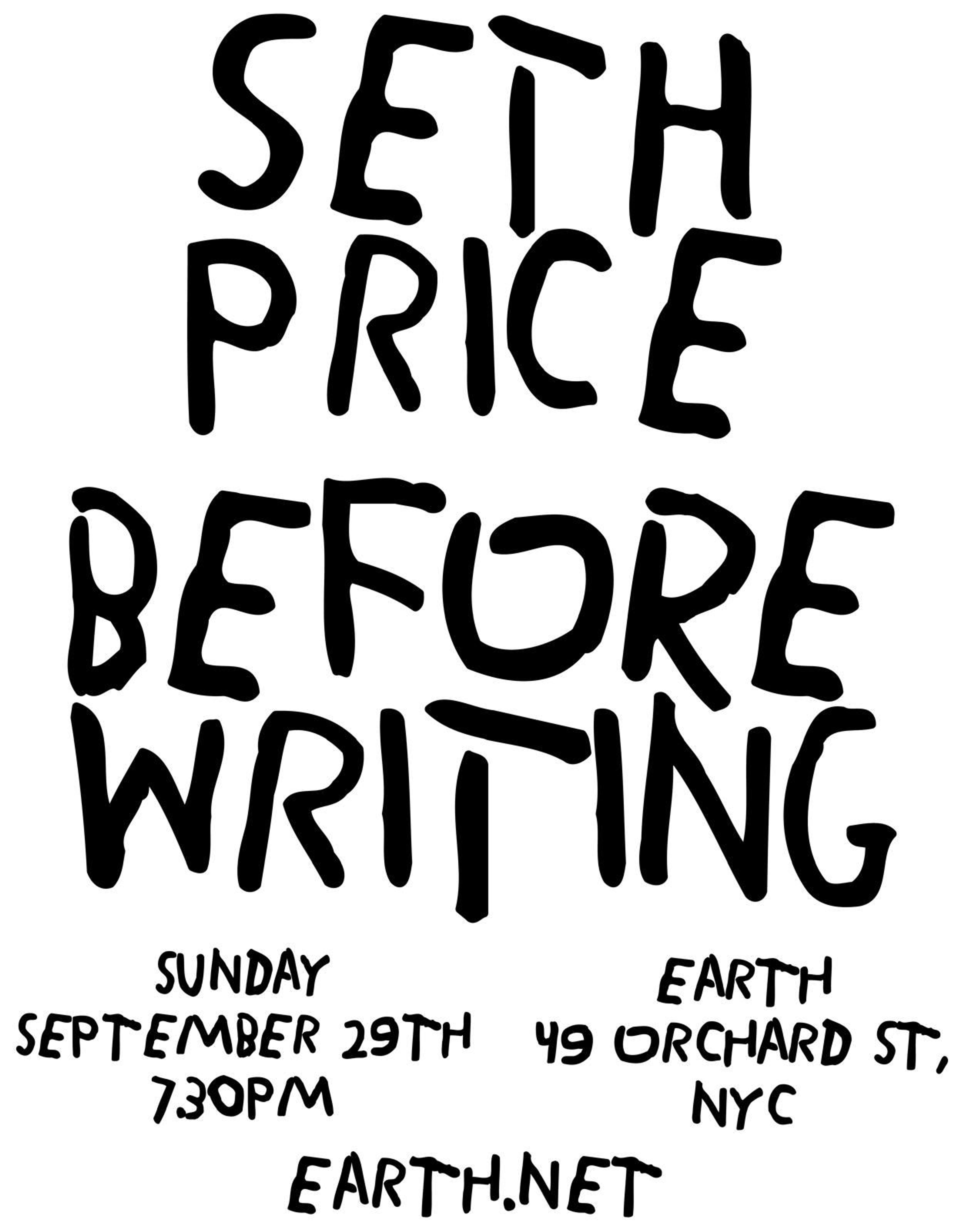 Seth Price Flyer