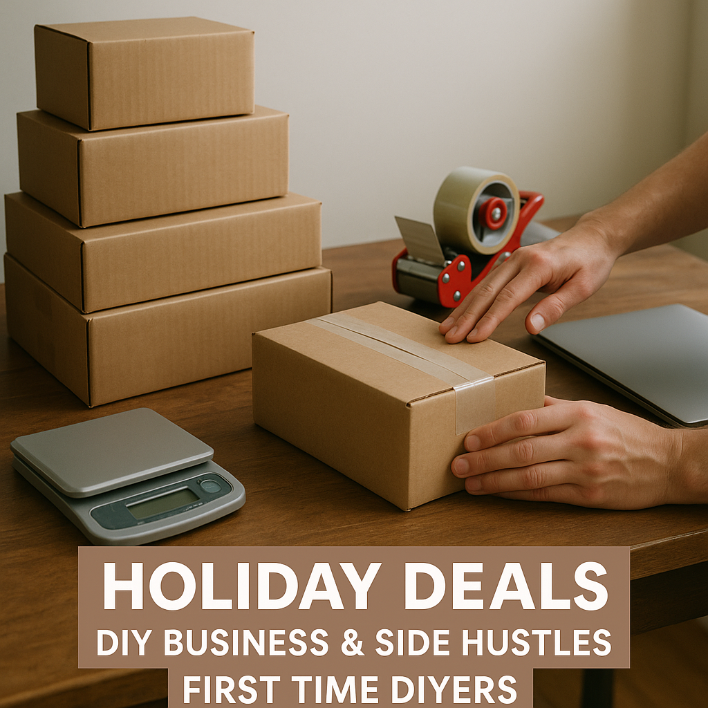 How to Holiday Deals for DIY Business & Side Hustles for First-Time DIYers (Winter, December, Year-End)