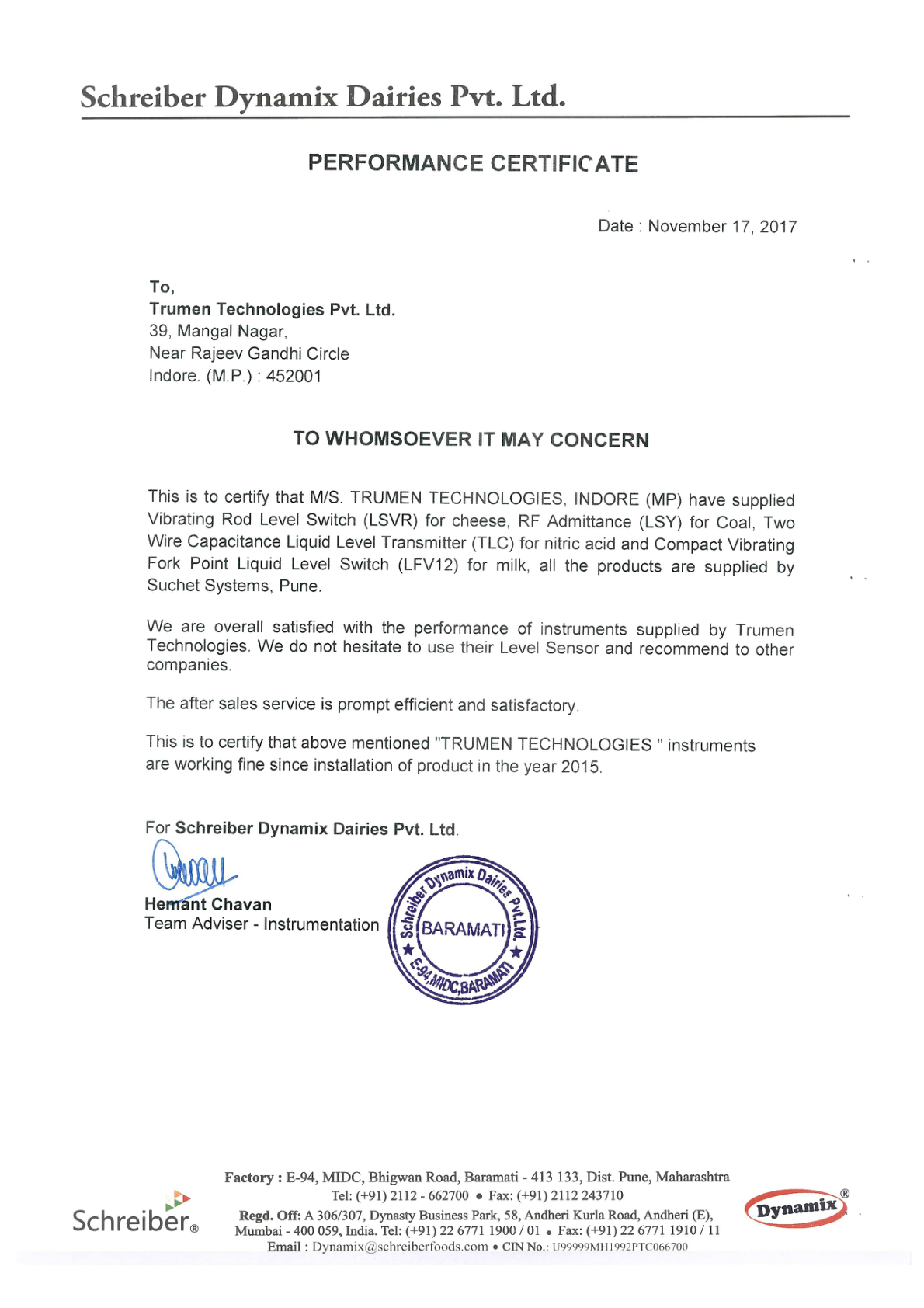 Hemant Chavan testimonial image