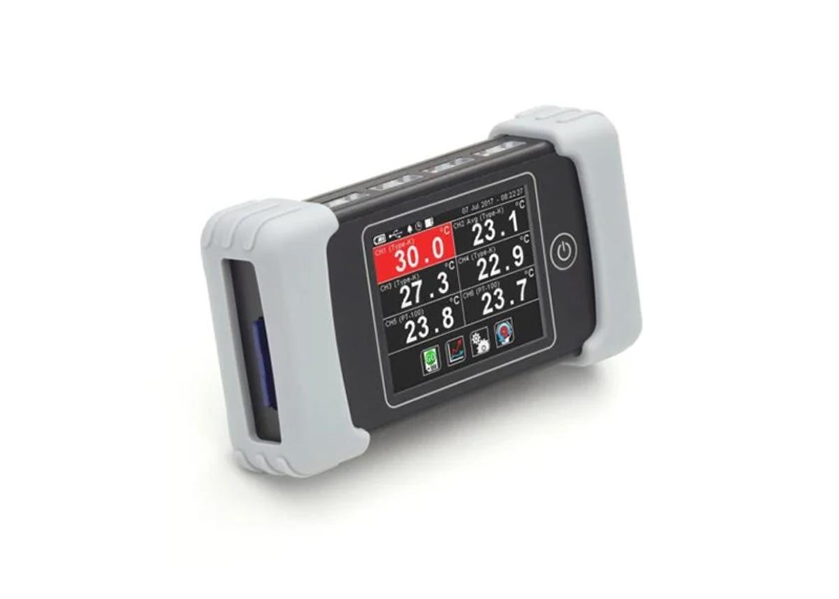 6 Channel Handheld Temperature Data Logger with Touch Screen