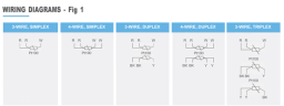 Sanitary RTD Wiring Diagrams - Simplex, Duplex, Triplex
