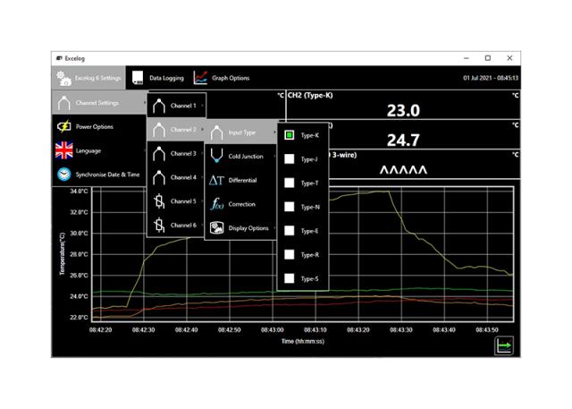 6 Channel Handheld Temperature Data Logger with Touch Screen