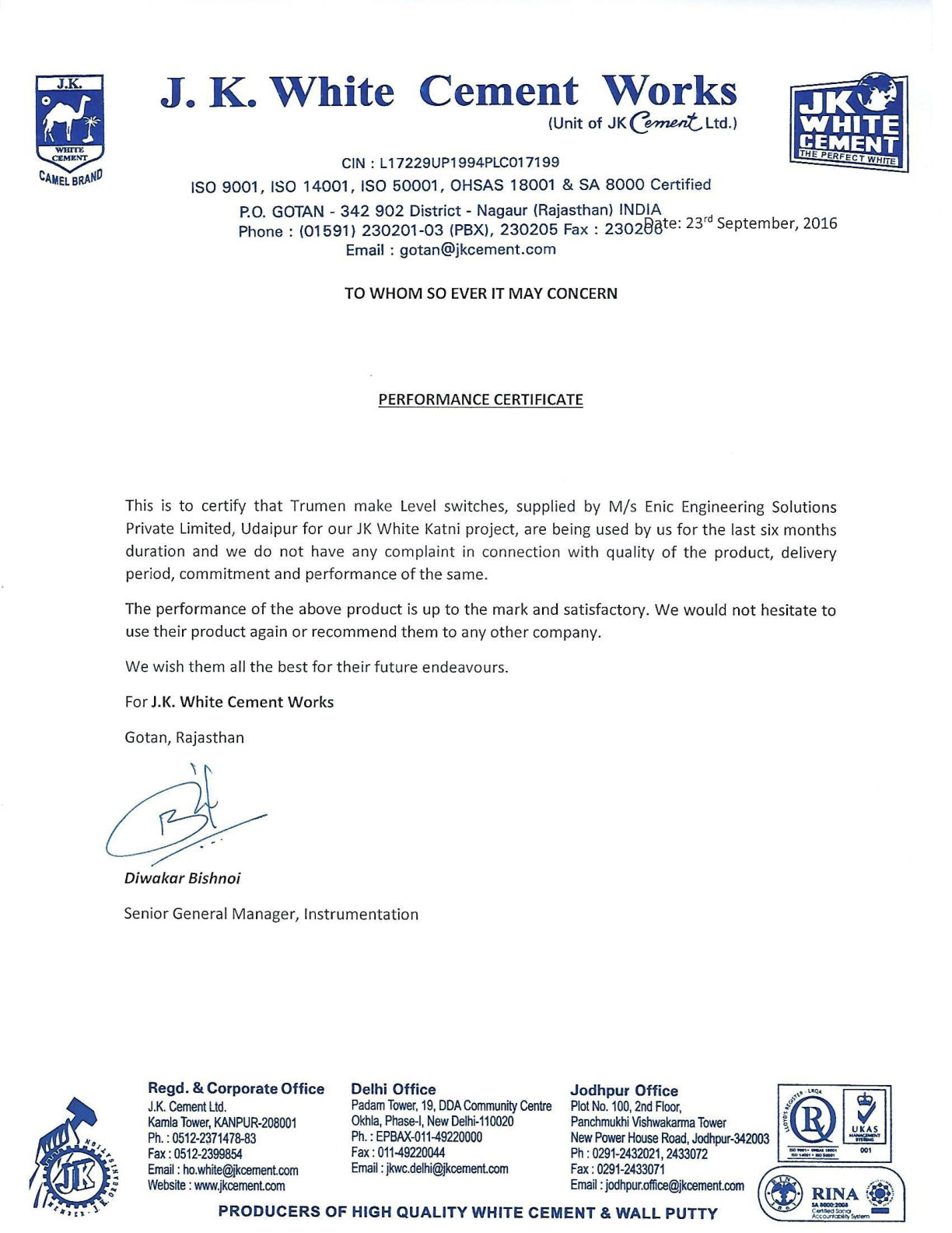 Diwakar Bishnoi testimonial image