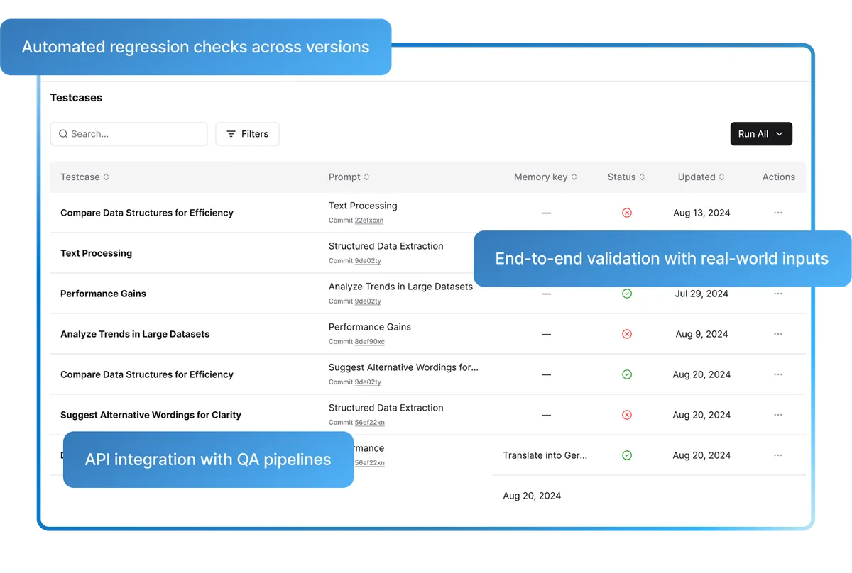Built-In Regression Testing