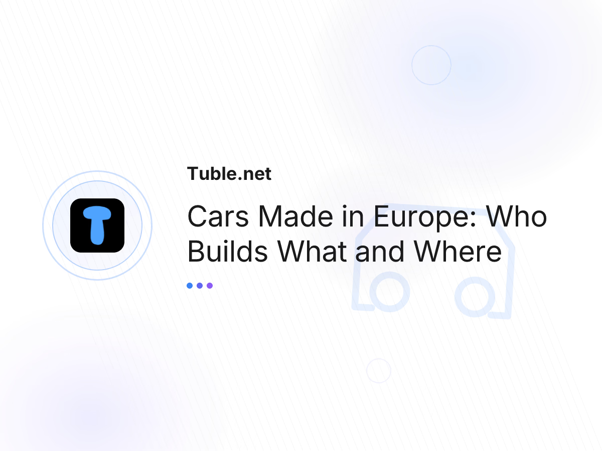 Cars Made in Europe: Who Builds What and Where