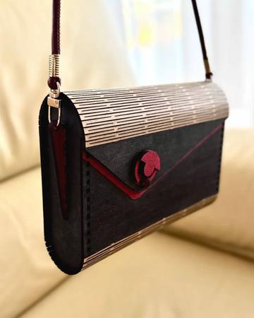 For Sell Lightweight & Stylish Handmade Wood Bag – One of a Kind!
