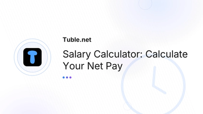 Salary Calculator Europe — Net Pay After Tax | Tuble.net