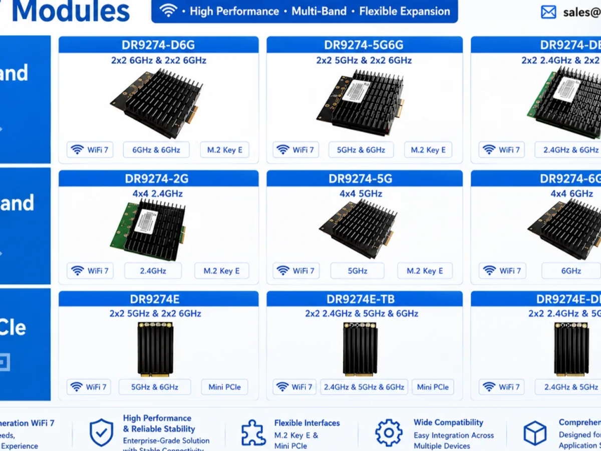 Based on Qualcomm QCN9274 / QCN6274 Platform WiFi 7 Modules WallysTech | Network equipment, modems | Bruges | Ad gallery (SEO) | 2