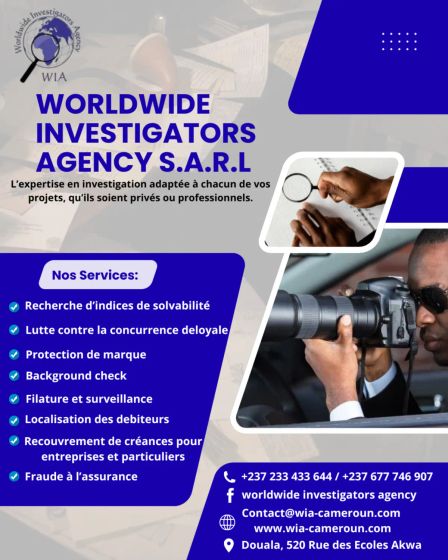 Private detective ,background check ,due diligence in cameroon | Other Services | Montpellier | 1