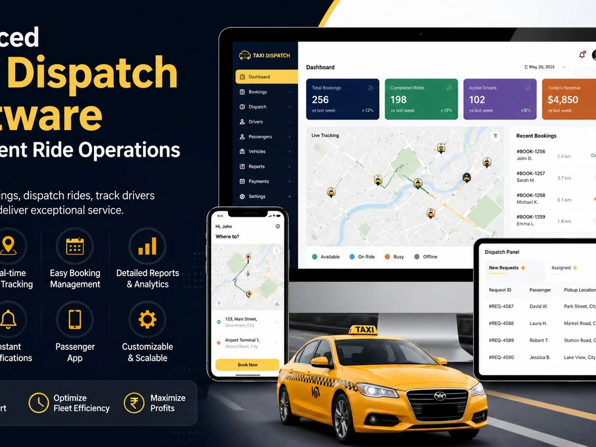 Advanced Taxi Dispatch Software for Efficient Ride Operations | Website Creation Services | Cologne | Ad gallery (SEO) | 2