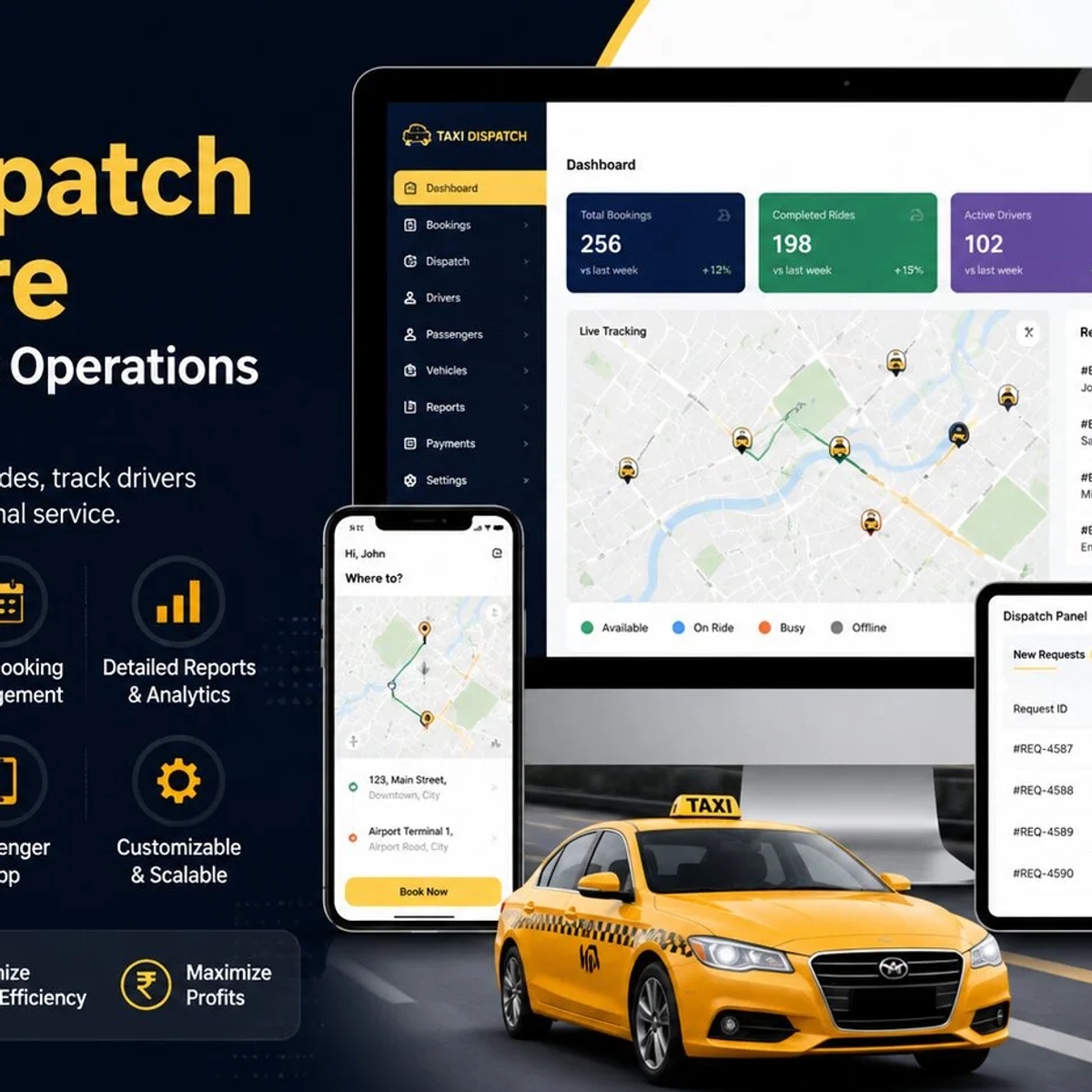 Advanced Taxi Dispatch Software for Efficient Ride Operations | Website Creation Services | Cologne | Ad gallery (SEO) | 1