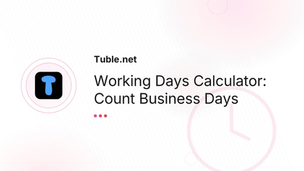 Working Days Calculator: Count Business Days
