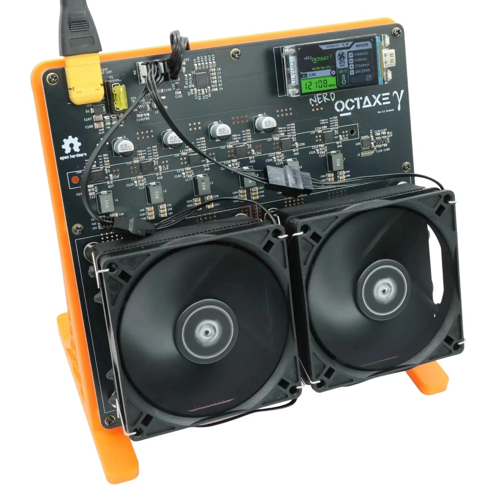 NerdOCTAxe 12Ths High Perform Mute Dual Fan Bitcoin Home Solo Miner 200W | Components for PC and laptops | Berlin | 3