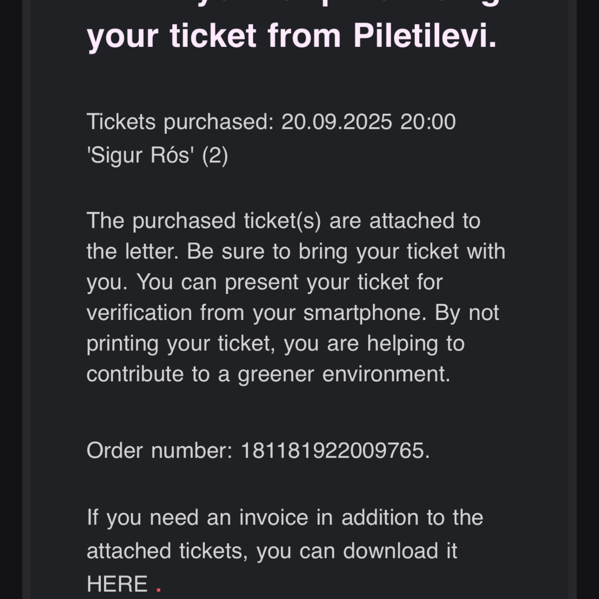 2 tickets to the Sigur Ros Concert on the 20th of September | Concerts | Tallinn | Ad gallery (SEO) | 1