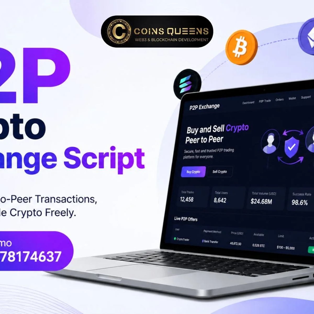 Turn P2P Concepts into Trading Platforms with P2P Crypto Exchange Script | Website Creation Services | Donetsk | Ad gallery (SEO) | 1