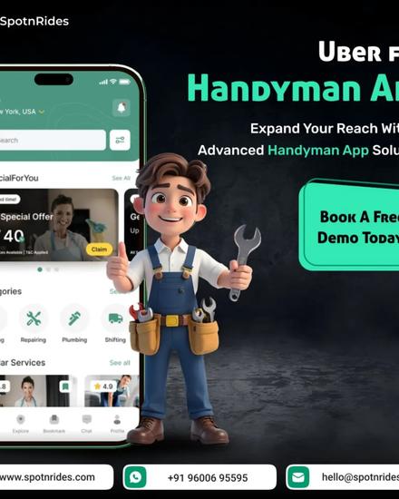 Get a Custom Uber for Handyman App Built by SpotnRides