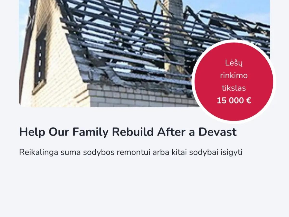 Help Our Family Rebuild After a Devastating House Fire | Other Services | Vilnius | Ad gallery (SEO) | 2