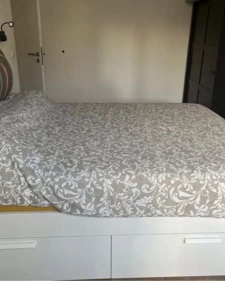 Bed frame with storage, white, 160x200cm | Beds | Brussels | 2
