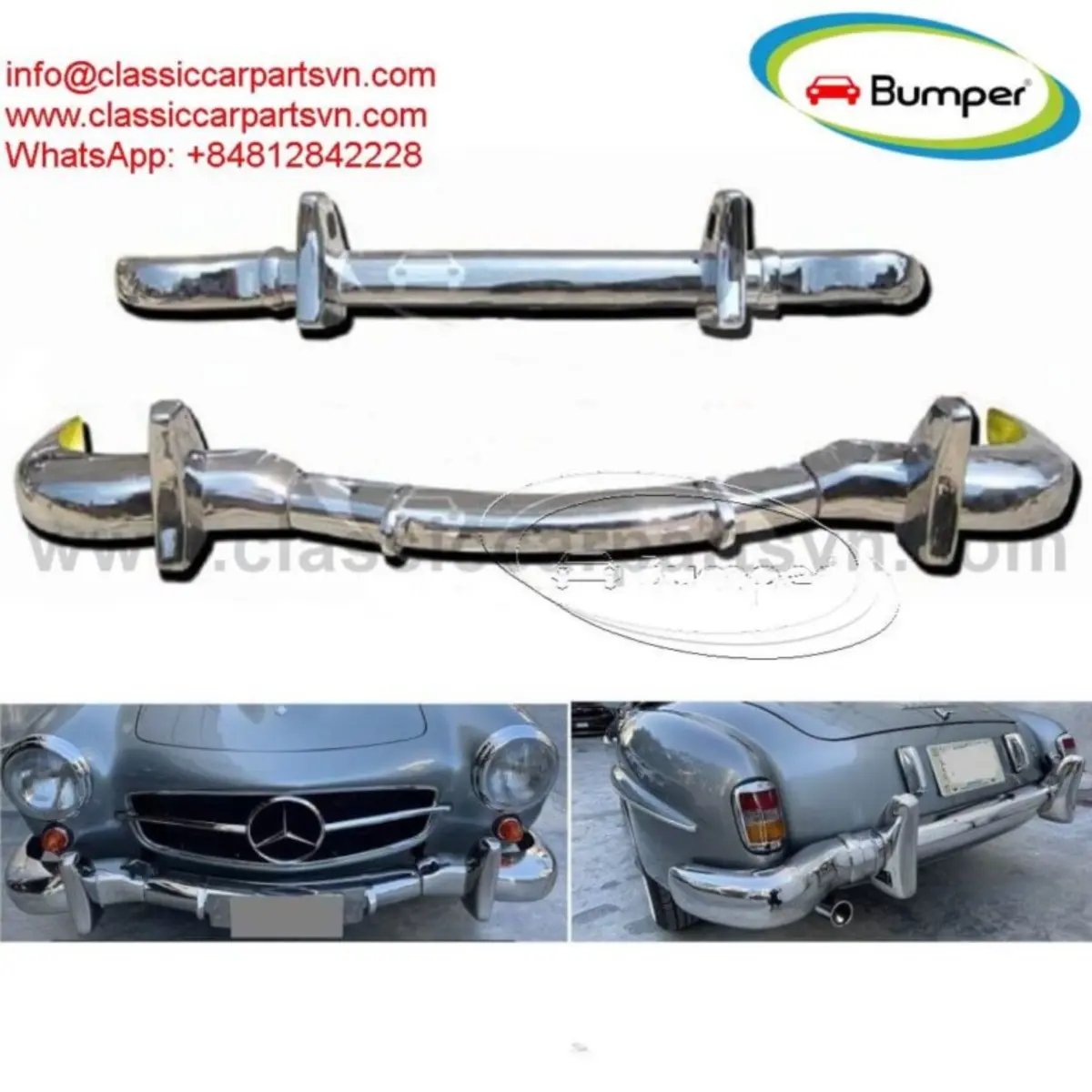 Mercedes 190SL Roadster bumpers (1955-1963) | Mercedes-Benz | Bruges | Ad gallery (SEO) | 1